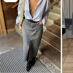 Djerf Avenue denim maxi skirt - XXS